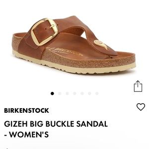 ☀️ NEW ☁️Birkenstock Gizeh Big Buckle Oiled Nubuck Leather Sandal..38 size